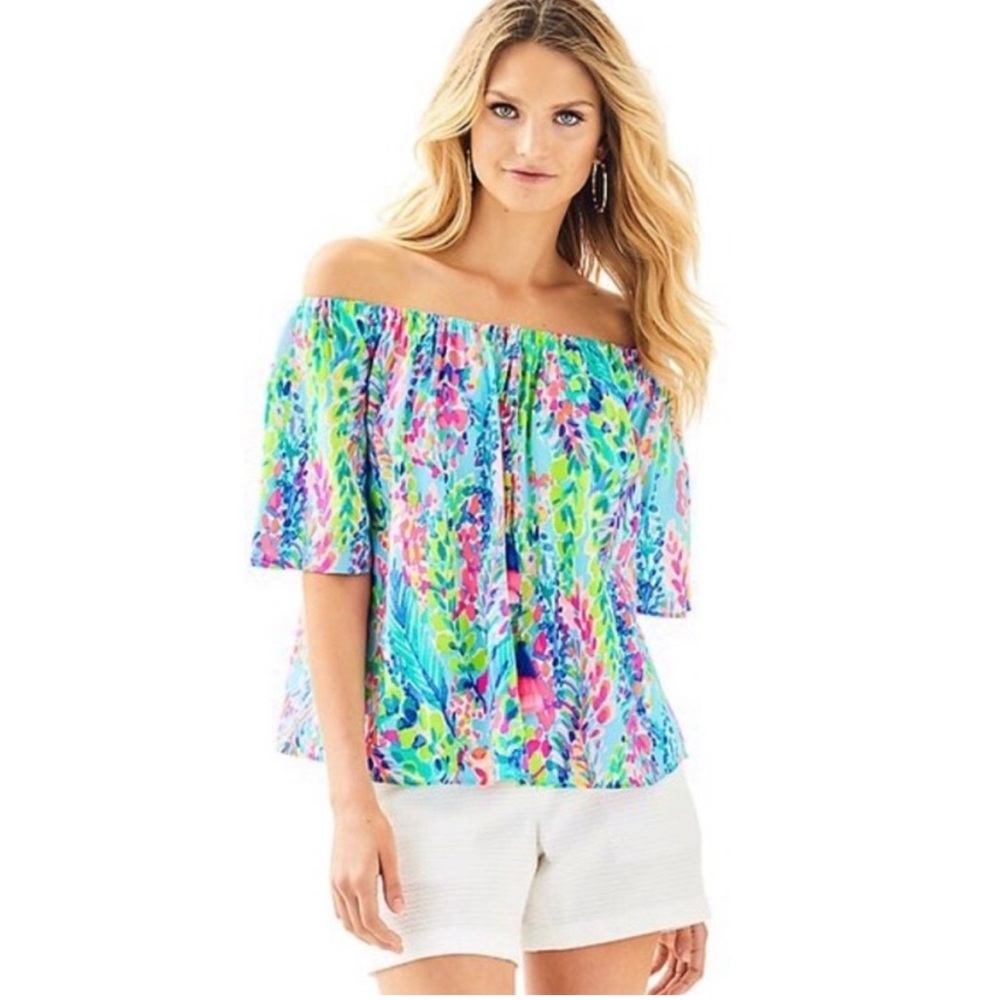 EUC XXS Lilly Pulitzer Catch the Wave Top